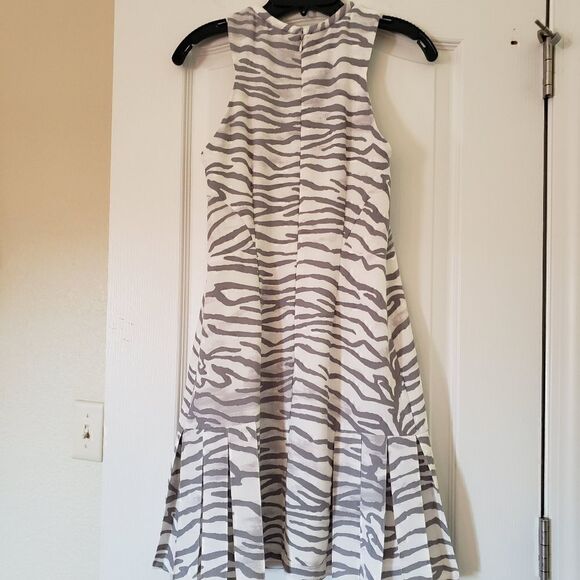 Rebecca Taylor Tiger Print Fit And Flare Dress Women's 6 - Picture 4 of 6